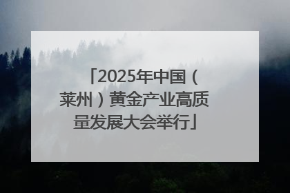 2025年中国（莱州）黄金产业高质量发展大会举行