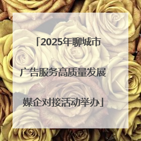 2025年聊城市广告服务高质量发展媒企对接活动举办
