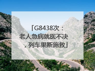G8438次：老人急病就医不决，列车果断施救