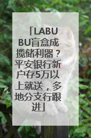 LABUBU盲盒成揽储利器？平安银行新户存5万以上就送，多地分支行跟进